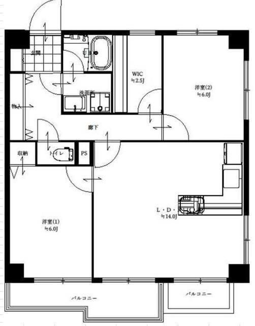 磯子シティハウスの間取り