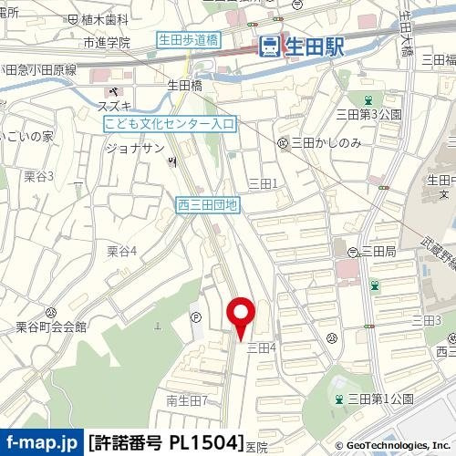 パークレイン三田の地図