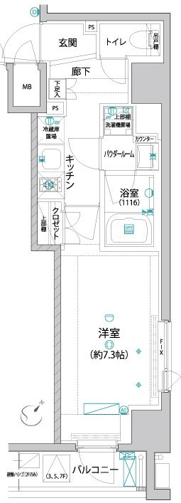 アヴァンテ勝どきの間取り