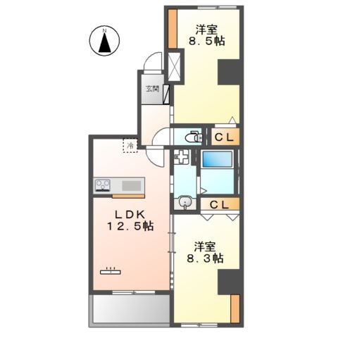 ラ　カーサ明倫の間取り