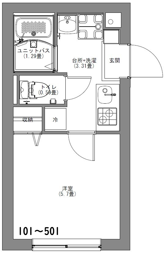 サンノワール三ノ輪の間取り