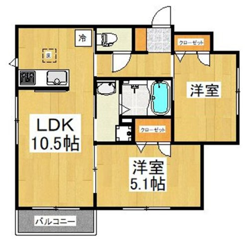インペリアルの間取り|間取りです。