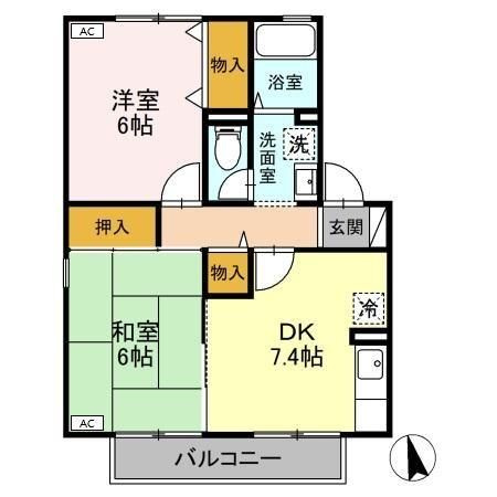 ハイツ・ロビン　Bの間取り