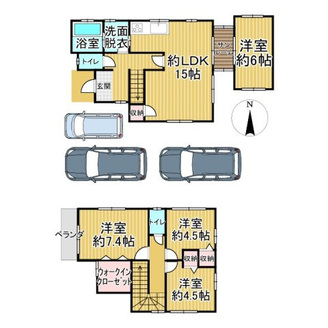 神辺町徳田　リフォーム住宅の間取り