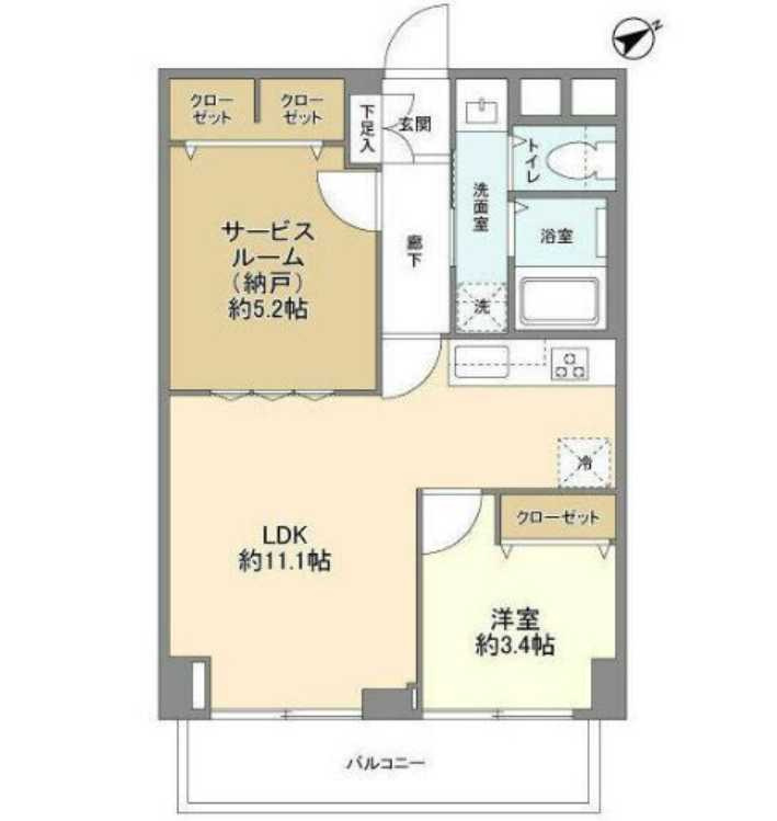 ローヤルマンション三軒茶屋　分譲賃貸　浄水器　駅近の間取り