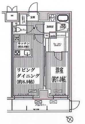 レジデンスゆたての間取り
