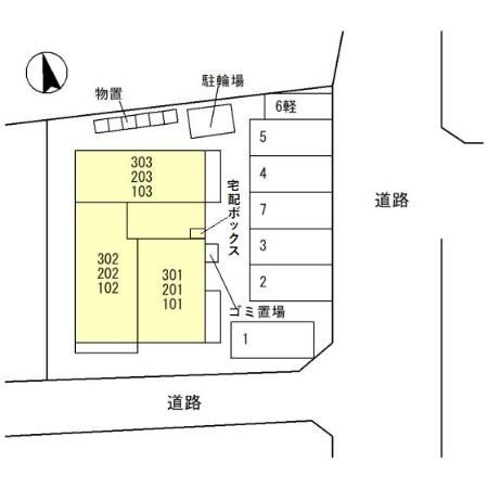 メゾン・ド・シュシュ布瀬の区画図