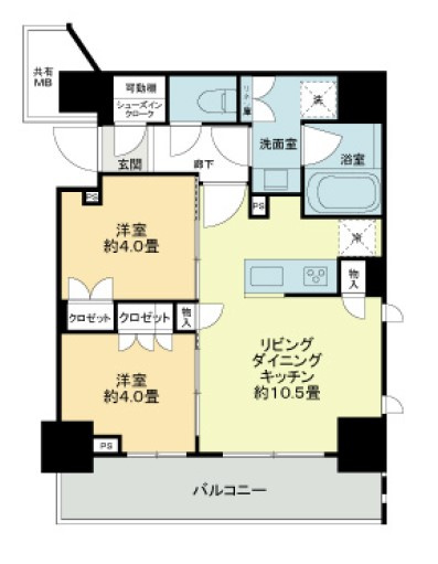 【間取り】 | ライオンズ千代田岩本町ミレスーＫＤＡ | 間取り