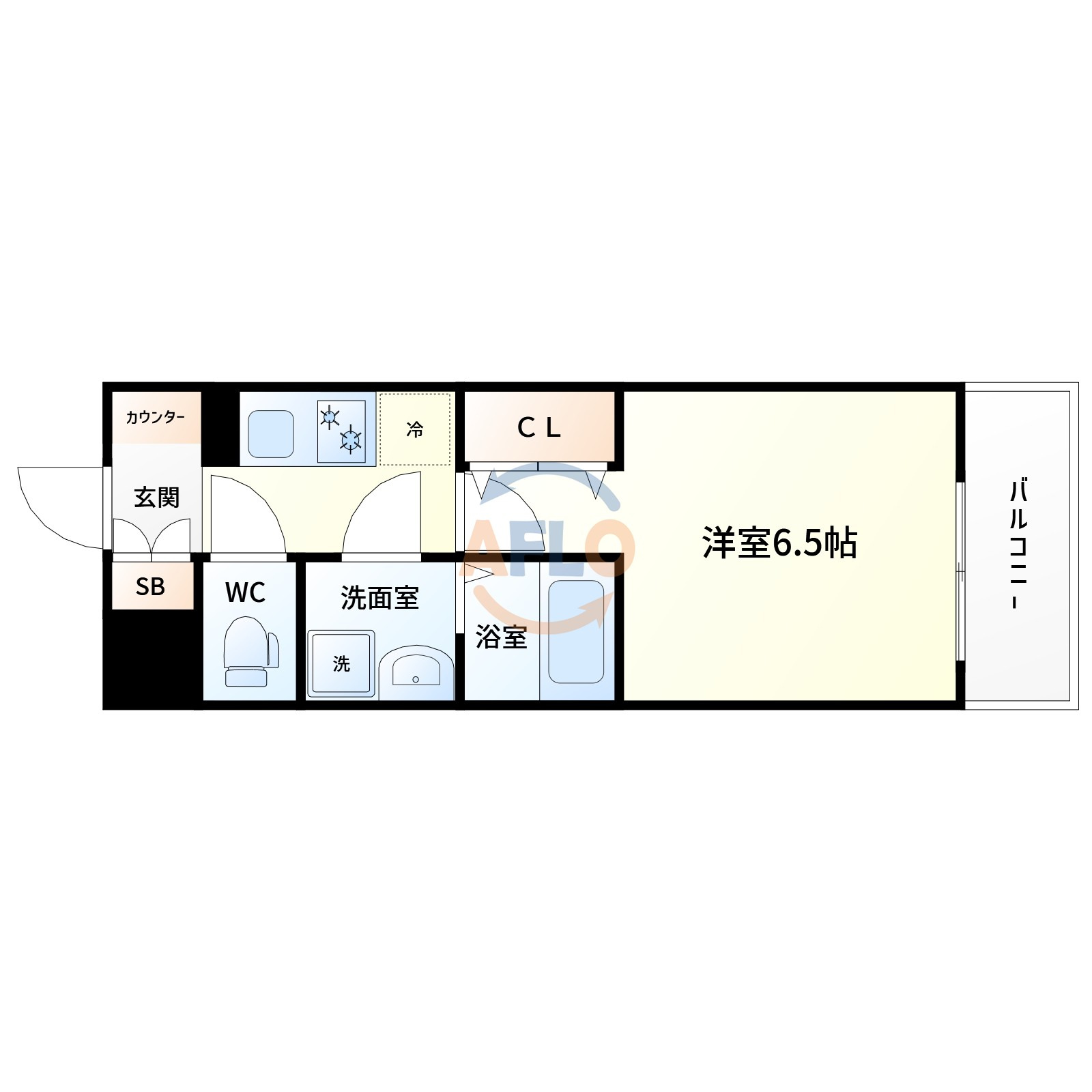 レジュールアッシュ淡路駅前の間取り|間取り