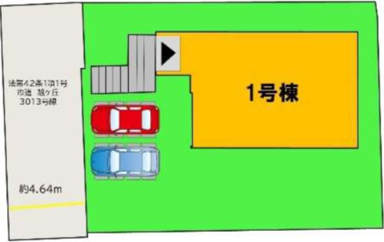 大野城市旭ケ丘２丁目の新築一戸建の区画図