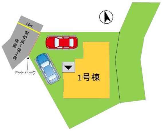 大野城市牛頸２丁目の新築一戸建の区画図