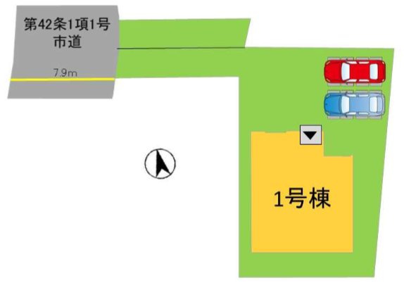 大野城市乙金東３丁目の新築一戸建の区画図