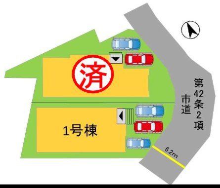 太宰府市御笠１丁目の新築一戸建の区画図