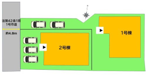 小郡市大保の新築一戸建の区画図