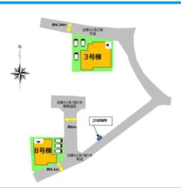 鳥栖市姫方町の新築一戸建の区画図