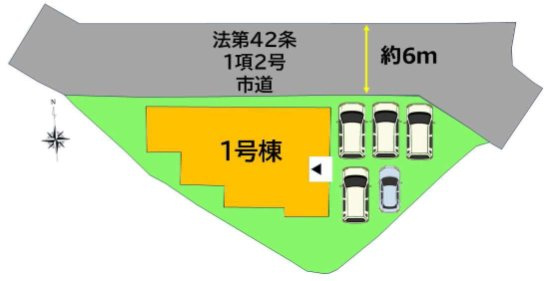 鳥栖市立石町の新築一戸建の区画図