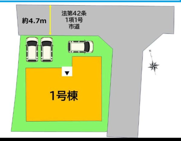 鳥栖市加藤田町３丁目の新築一戸建の区画図