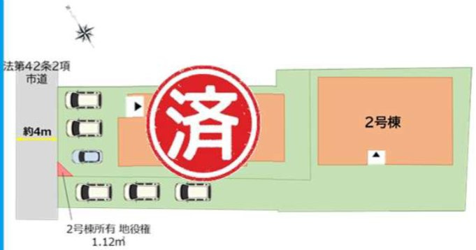 朝倉市菩提寺の新築一戸建の区画図