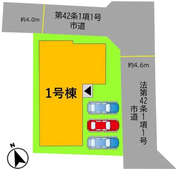 久留米市宮ノ陣５丁目の新築一戸建の区画図