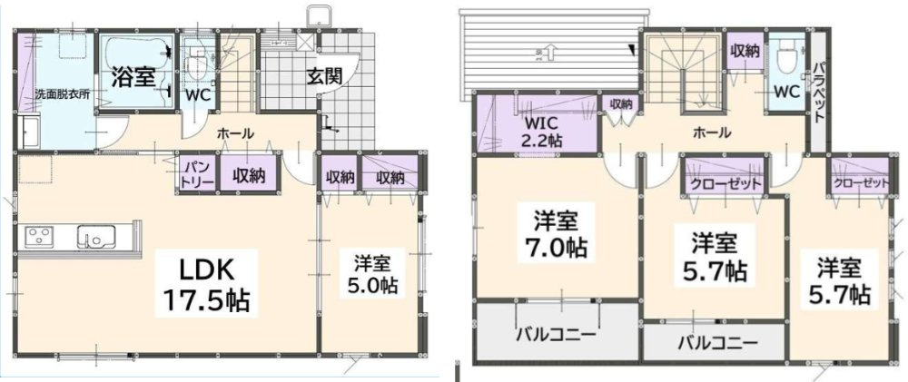 鳥栖市古賀町の新築一戸建の間取り