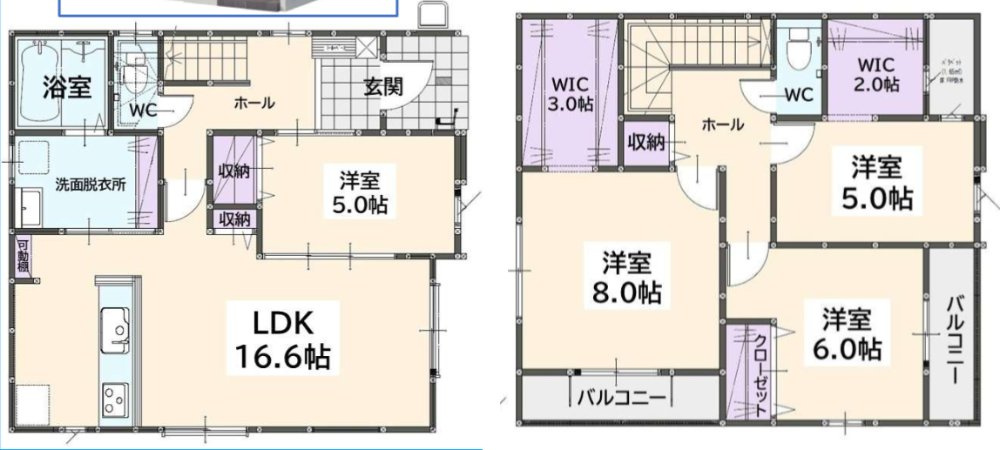 鳥栖市古賀町の新築一戸建の間取り