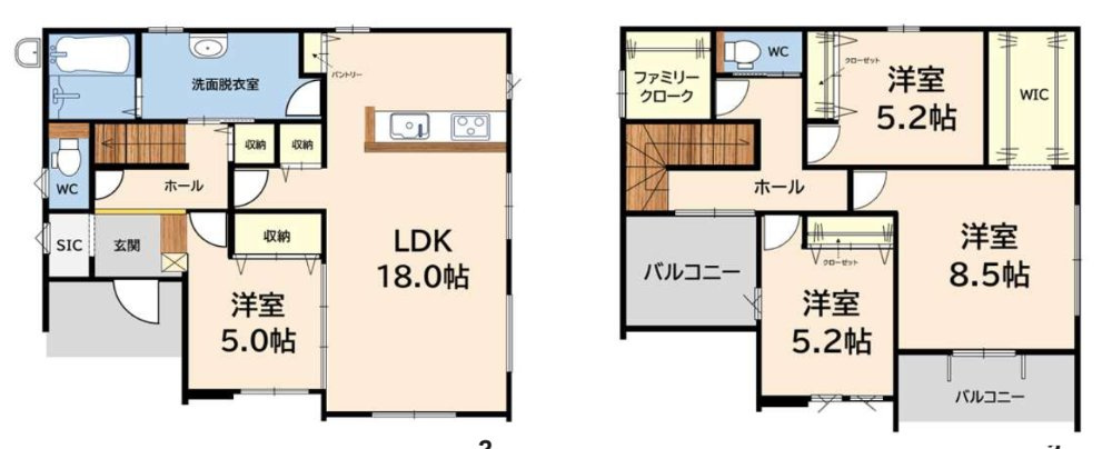 筑紫野市大字原の新築一戸建の間取り