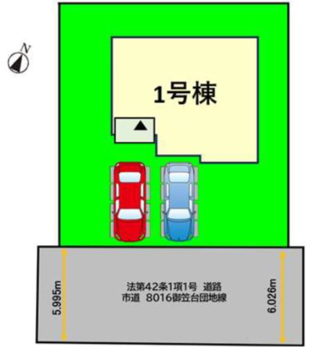 筑紫野市大字原の新築一戸建の区画図