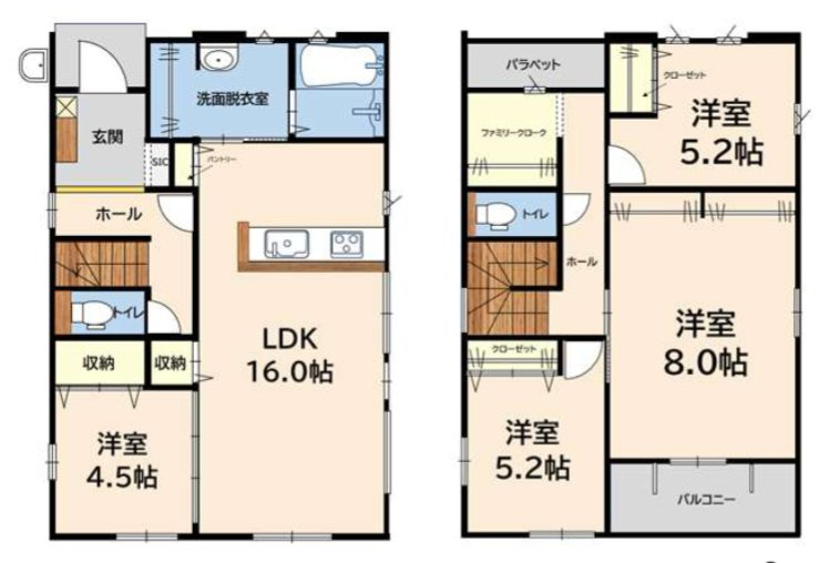 春日市小倉５丁目の新築一戸建の間取り