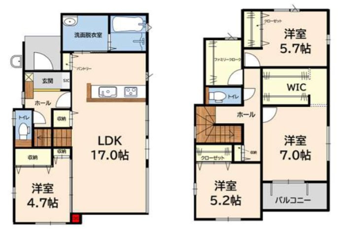 春日市小倉５丁目の新築一戸建の間取り