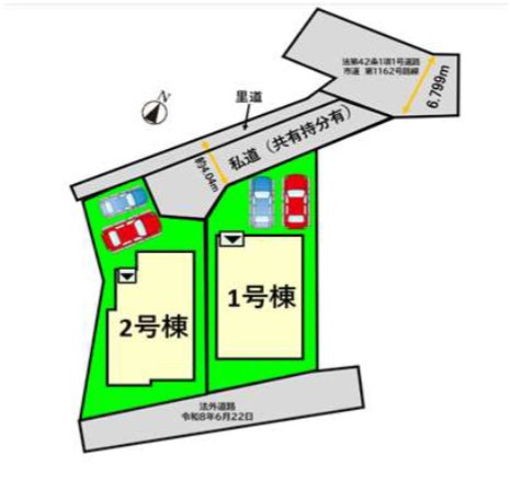 春日市小倉５丁目の新築一戸建の区画図