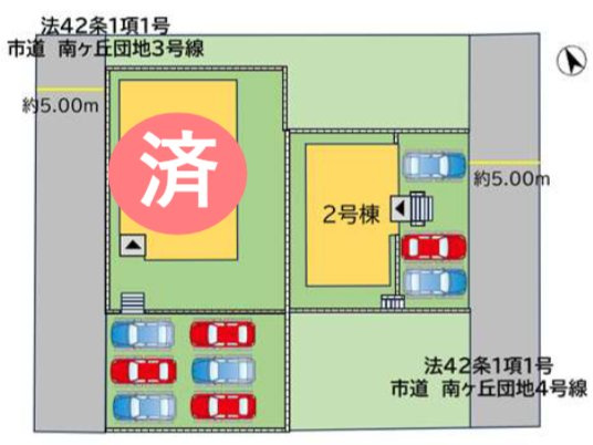 飯塚市潤野の新築一戸建の区画図