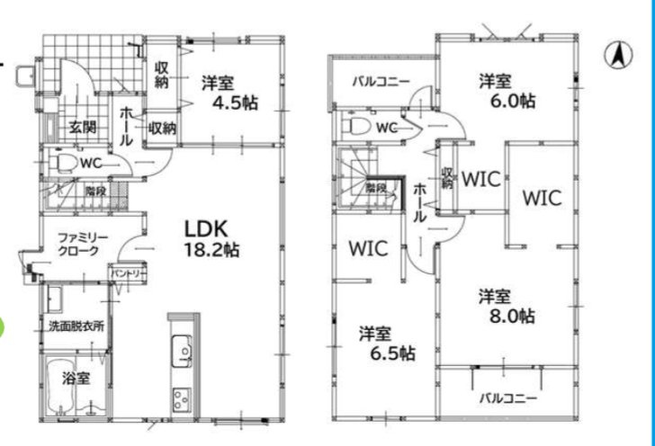 飯塚市太郎丸の新築一戸建の間取り
