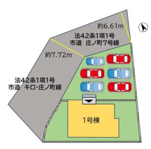 飯塚市横田の新築一戸建の区画図