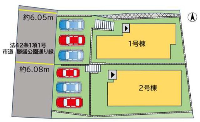 飯塚市西町の新築一戸建の区画図
