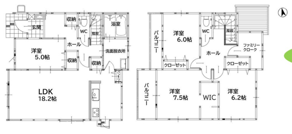 飯塚市楽市の新築一戸建の間取り