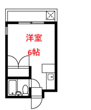 【間取り】 | スカイマンション | 洋室6帖です