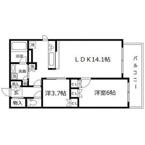 ファインフラッツ南森町の間取り