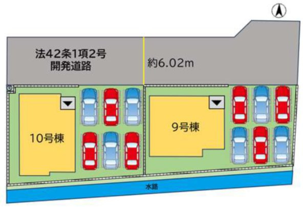 飯塚市若菜の新築一戸建の区画図