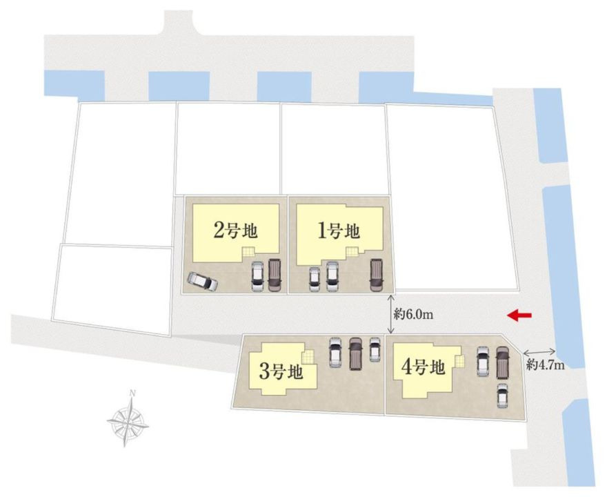 タマタウン本庄 3号地の区画図