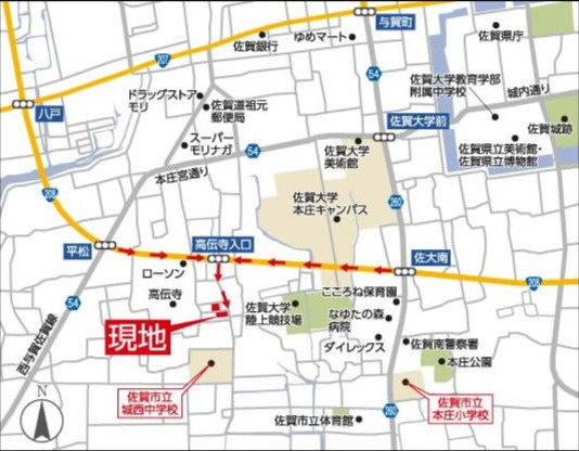 タマタウン本庄 3号地の地図