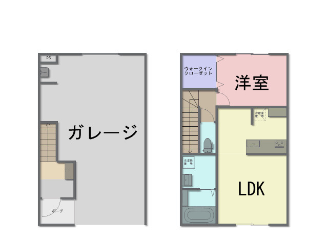 前橋市箱田町のアパートの間取り