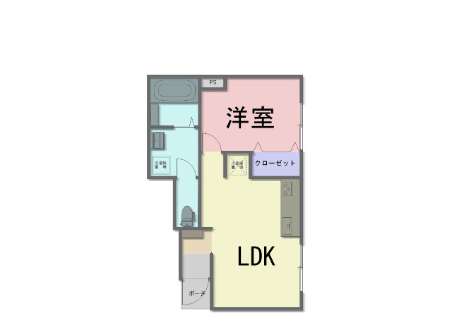 前橋市箱田町のアパートの間取り