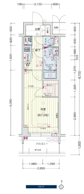 プレサンス丸の内アデルの間取り