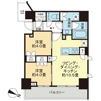 ライオンズ千代田岩本町ミレスーＫＤＡの間取り