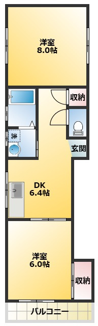 マンション牧野の間取り