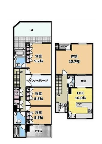 クリフサイドテラスの間取り