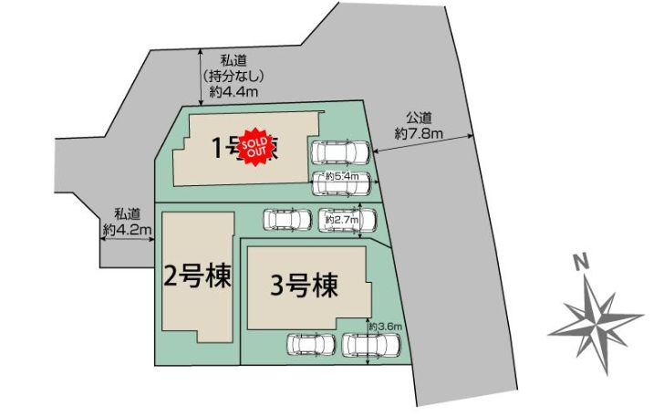茅ヶ崎市柳島1丁目新築戸建て　2号棟の区画図|区画図「茅ヶ崎市柳島1丁目新築戸建て」