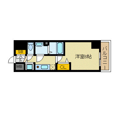 プレサンス北堀江の間取り