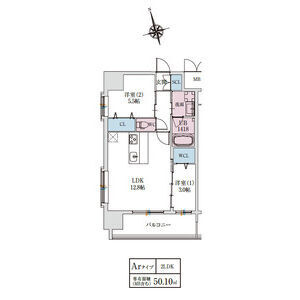 スプランディッドライズ新大阪ノースの間取り