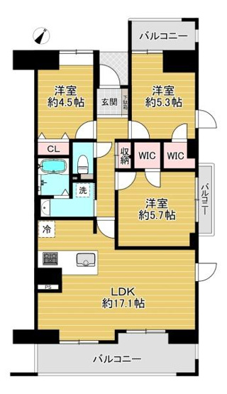 【間取り】 | 都島リバーシティ22号棟